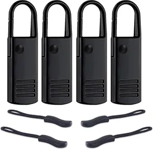 Metal Zipper Pull Replacement for Luggage: 8Pcs Black Zipper Tab