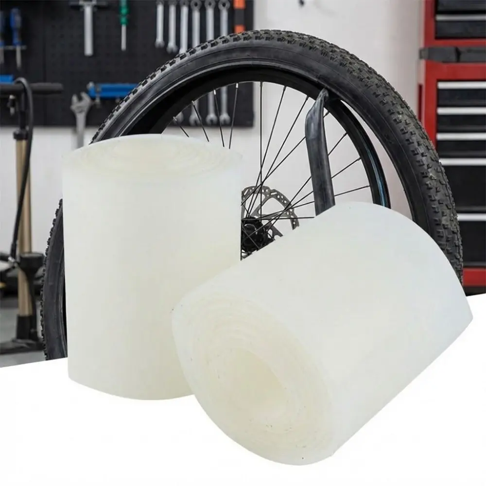 Puncture Proof Bike Tire Liner Set - Mountain Road Bicycle Anti-Flat Protection Pad, Shock Absorbing Tube Guard for 26 27.5 29 700C Wheels, 2-Roll Inner Tire Safety Liner, Bike Accessories