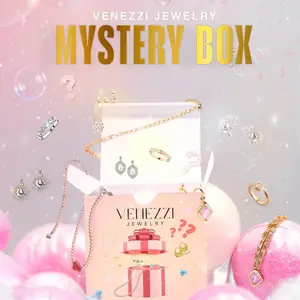 Venezzi Jewelry Mystery Box with Fine Jewelry | Earrings, Bracelet, Necklace & Surprise Fun Gift with Bomb Reveal