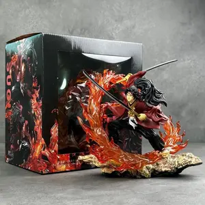 Demon Slayer Kyojuro Rengoku Battle Version Gk Statue Model Figure, Illuminated Collectible Figurine, Anime Fan Art Display Piece