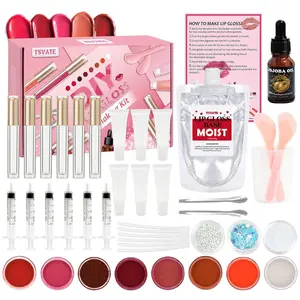 Lip Gloss Making Kit, Lip Gloss Kit, Diy Lipgloss Set, Fun Make Your Own Lipgloss Kids Lip Gloss for Girls, Women, Moisturizing Lip Gloss Base, Jojoba Oil, Tubes, Gift for Her