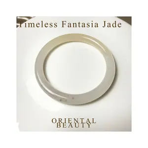 Certified Genuine Hetian Jade nephrite Half Pink Half Violet Bracelet bangle - 58mm inner diameter Very rare color