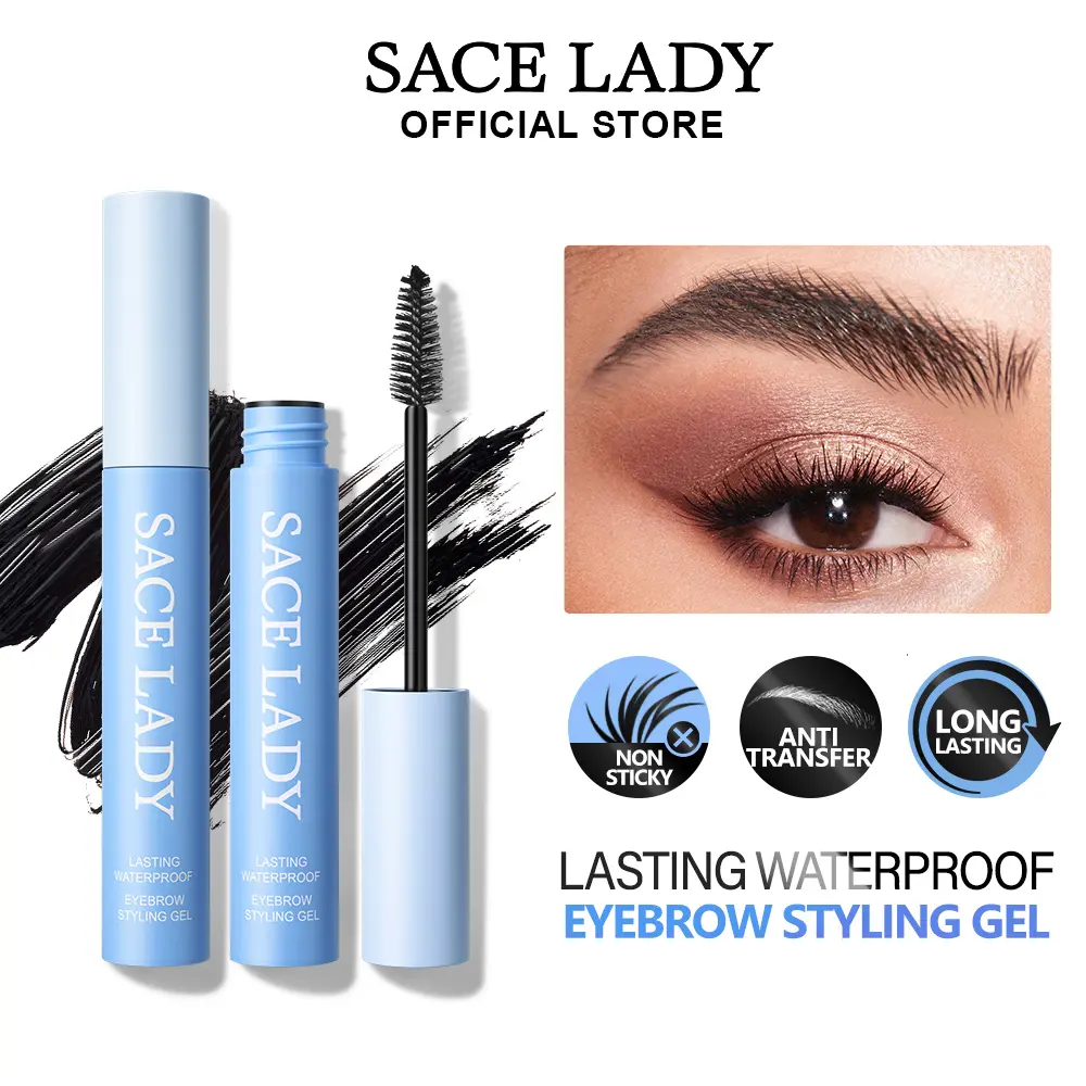 SACE LADY Waterproof Eyebrow Styling Gel With Brush Non Sticky Long-wear Sculpt Lift Brow Styling Soap Eyebrow Makeup 1PC