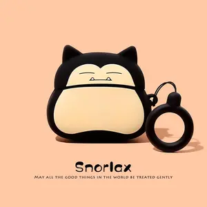 Pokemon Ball Snorlax For Airpods Pro 2 Case,3D Anime Earphone Silicone Cover For Airpods 4 3 2 1 Case Funda