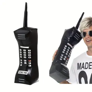 PVC Inflatable Retro Phone Prop, Party Event Props, Portable Lightweight Party Decoration, Party Favor, 80s 90s Theme, Wireless Airphone, Hip Hop Birthday Decor, Home Ornament
