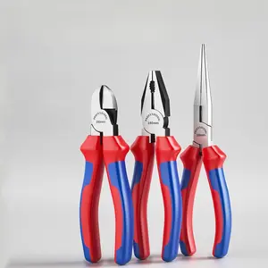 Multi-Functional Pliers Set with and Handles, Includes Nipper Pliers, Wire Cutters, and Needle Nose Pliers, Ergonomic Design for Comfortable Grip, Ideal for Home Repairs and Automotive Maintenance