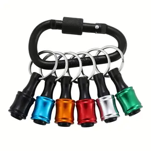 Keychain Extension Bar Set, Colorful Hex Shank Drill Bit Holder, Quick Change Socket Adapter, Aluminum Alloy Extension Rods, Cool Keychains