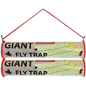 W4W, Giant Sticky Fly Trap Roll - MAX Strength - Outdoor/Indoor - Non Toxic - for Flies and Other Bugs
