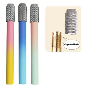 3PCS Pencil Saver,Reusable Metal Pencil Extender,Turn Short Pencils into Full-Length Tools,Secure Locking Ring & Ergonomic Design for Artists & Students,Secure Grip & Comfortable Hold For Sketch, Charbonnel & Colored Pencils.
