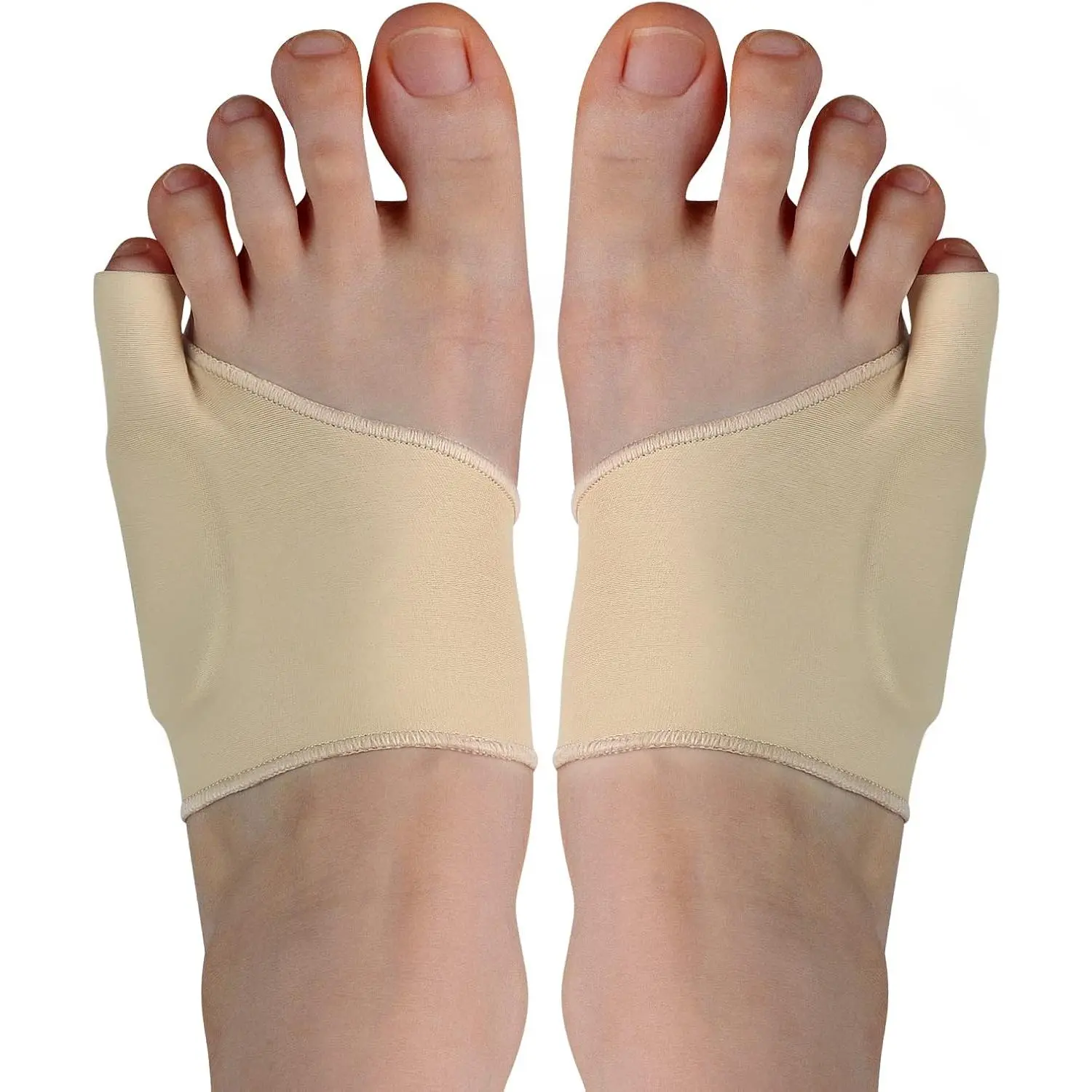 Tailor's Bunion Corrector Sleeves for Pinky Toe Pain Relief, Breathable Lycra Protector with Silicone Gel Separator and Anti-Slip Design, Size M, Manicure