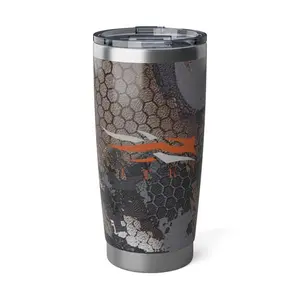 Vintage Camo Travel Tumbler 12oz 20oz 30oz Stainless Steel with Lid, Sitka Design, Insulated Mug, Bridesmaid Gift Idea, Reusable Coffee Cup, Drinkware