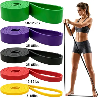 3PCS/5PCS Resistance Bands Set, Adjustable Elastic Workout Bands, Strength Training Bands for Home Fitness, Yoga, Stretching & Exercise