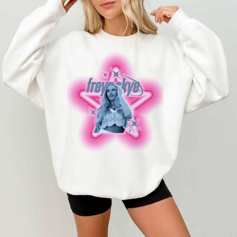 Freya Skye Pink Star Cute Sweater White Holiday Unisex S-4XL B0254