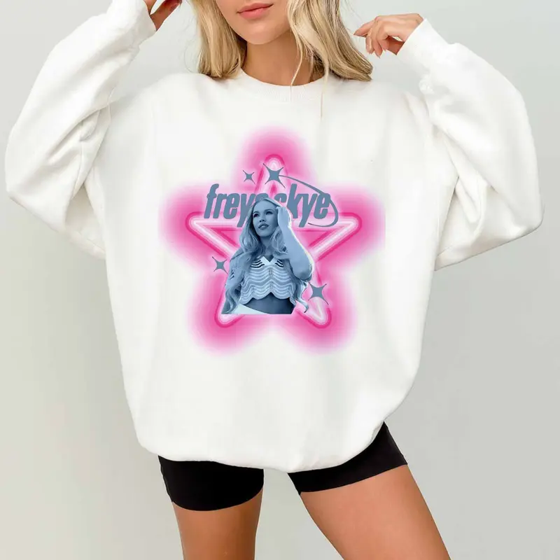 Freya Skye Pink Star Cute Sweater White Holiday Unisex S-4XL B0254