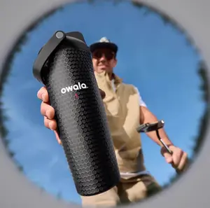 Owala FreeSip Sway 30 oz Insulated Stainless Steel Water Bottle, Leakproof, Built-in Straw, Cup Holder Friendly, Black Honeycomb, 24H Cold, BPA-Free, for Sports Travel School summerwins