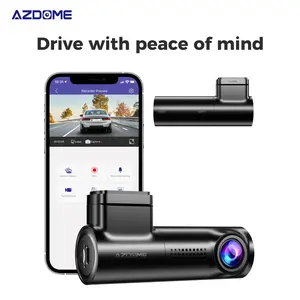 AZDOME M300 Mini Single-channel  Dash Cam [NO CARD] , Front 1296P with WiFi, Voice Control, Loop Recording, Super Night Vision Function, 24H park monitor, Wide angle car dvr camera with Night View Wifi Dash Cam