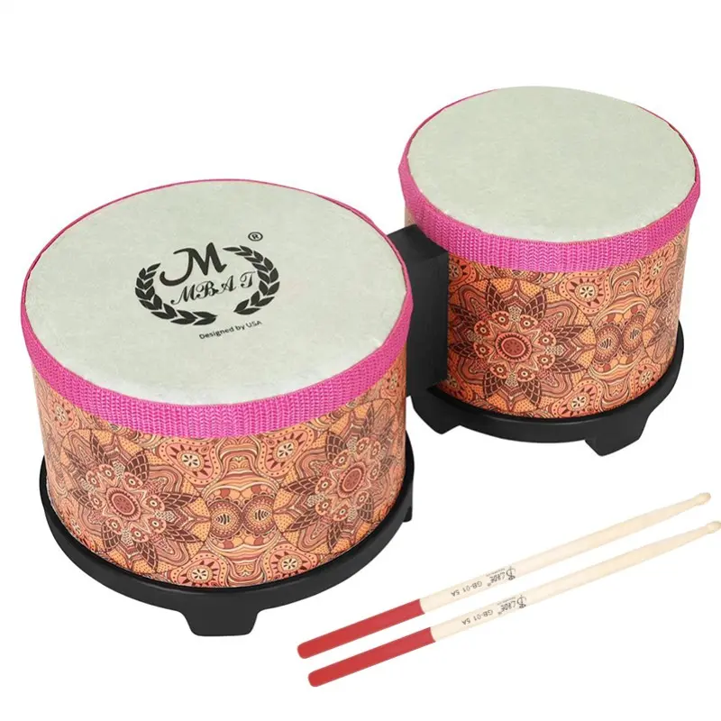 MBAT Bango drum 5+6 inch  Kids Bongo Drums Soft Musical Instrument drum accompaniment sheepskin hand drumming percussion instrument