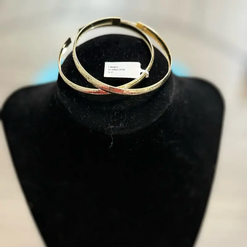 Arracadas extra grandes en oro de 14k