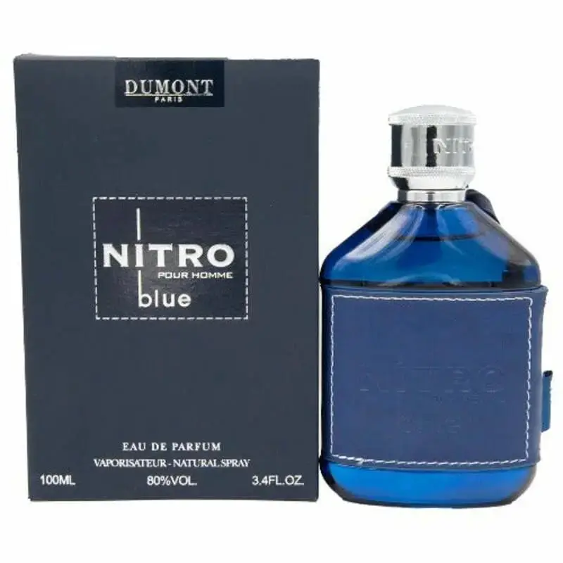 Dumont Nitro Blue Male Eau De Parfum Spray, 3.4oz Spray Bottle