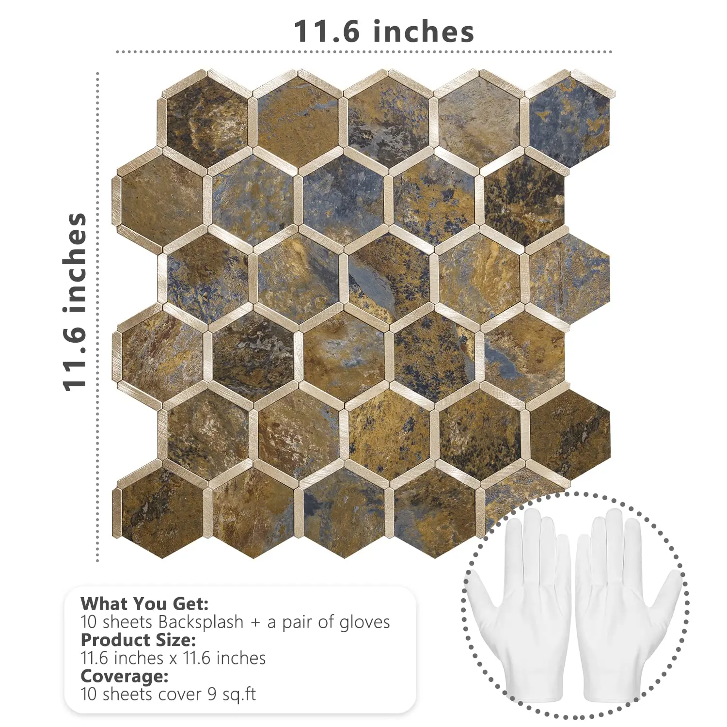 Rust Slate with Metal Gold