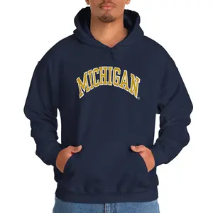 Y2K Michigan College Navy Unisex Pullover Hoodie Size S-3XL