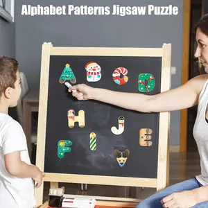 Alphabet refrigerator magnets, children's cartoon alphabet magnetic toys, whiteboard educational magnetic letters, cognitive early education toys