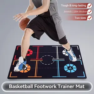 1pc Basketball footstep training mat with noise reduction and anti-skid design to improve ball control circle skills | Silent practice mat | Durable indoor shooting aids - perfect Christmas gift
