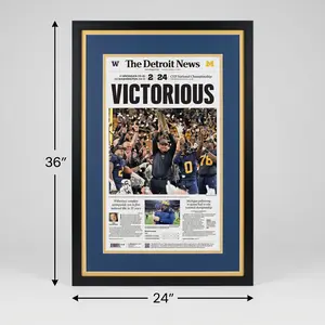 24 x 36 Michigan University National Championship Art Print (Victorious)