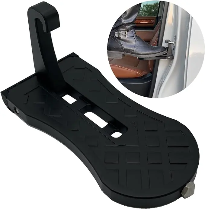THD Car Multi-Functional Latch Door Step Overlanding Gear - Rack Car Awning Accessories - Easy Roof Access Compact and Foldable Fits in All Kind of Vehicle (Black)