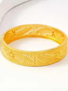 Women's Fashion Opening Cuff Bracelet, Elegant All-Over Print, Wedding Accessory, Copper Material, Couple Jewelry, 24D Batch Number