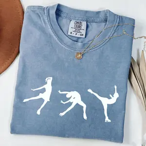 Comfort Colors Aesthetic Ice Skating Shirt, Women's Figure Skating Shirt, Figure Skater Shirt, Cute Ice Skating Gifts, Comfort Colors Shirt
