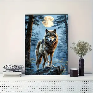 Forest Animal Wolf Toy, Realistic Forest Theme Plaything, Perfect Gift for Kids & Toddlers, Durable Design, Safe Material