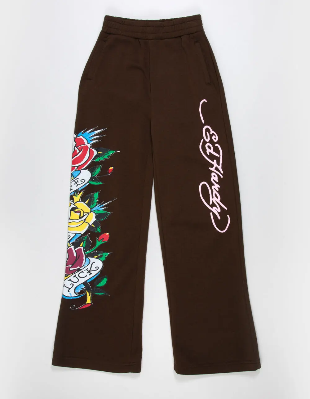ED HARDY Tiger Rose Girls Wide Leg Sweatpants
