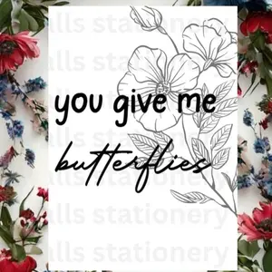 Prison Stationery: Butterflies Card