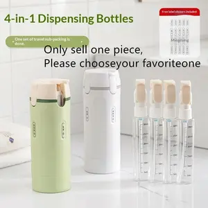 Travel Size Bottles Portable Compact Refillable Cosmetics Set Shampoo Body Wash Makeup Remover Leak-Proof Dispenser, Essential Travel Essentials