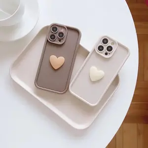 Heart Pattern Phone Case, 2 Counts Lightweight Phone Protective Cover, Phone Accessories Compatible with iPhone 11 12 13 14 15 Pro Max, Casing, Protector