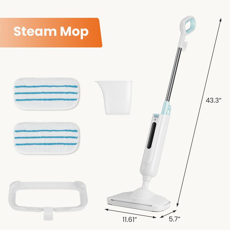 Steam Mop for Floor Cleaning, 2 Washable Pad, Lightweight Floor Steamer Cleaner for Hardwood/Tile/Laminate Floors Carpet