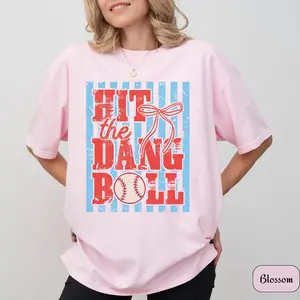 Hit the Dang Ball Baseball Shirt, Comfort Colors Sports Mom Tee, Baseball Game Trendy Baseball Shirts, Tailgating Baseball Game Day Tshirt