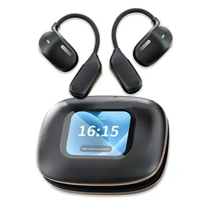Open Ear Earbuds Touchscreen Earbuds with Smart Touch Screen Case Support 175 Languages No Subscription- True Wireless Bluetooth ANC Active Noise Cancelling Earbuds - BlueTooth Earphones for Android In Ear Headphones