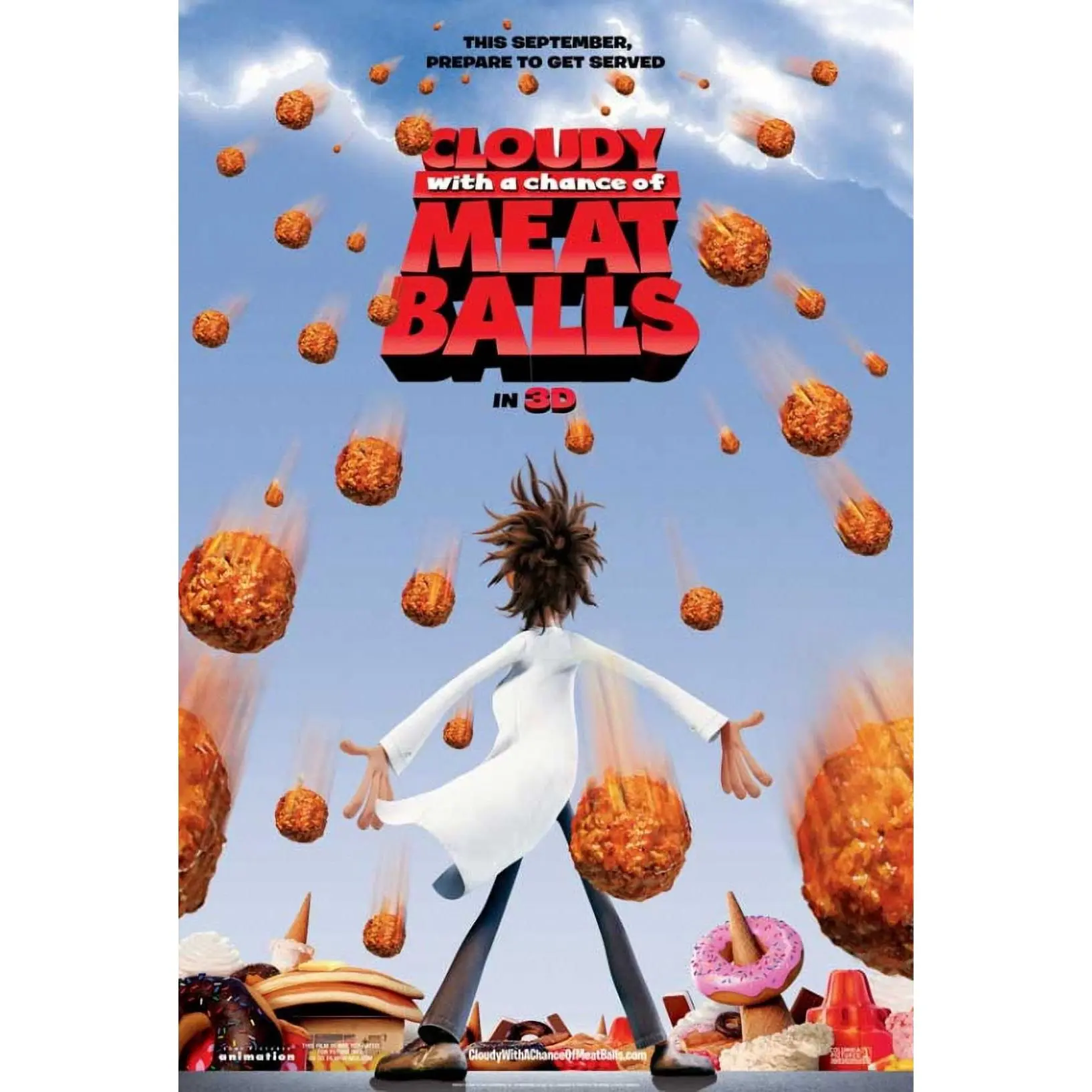 Cloudy with a Chance of Meatballs Movie Poster (11 x 17)