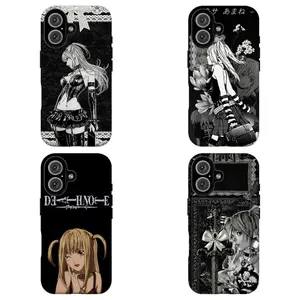 FL-Death N0te Misa Amane Gothic Lace,Y2K Goth Anime Protective Cover For iPhone 11 12 13 14 15 16 17 Air Pro Max for Samsung S26 S25 S24 S23 S22 S21 Case,Gift for her/him/fans