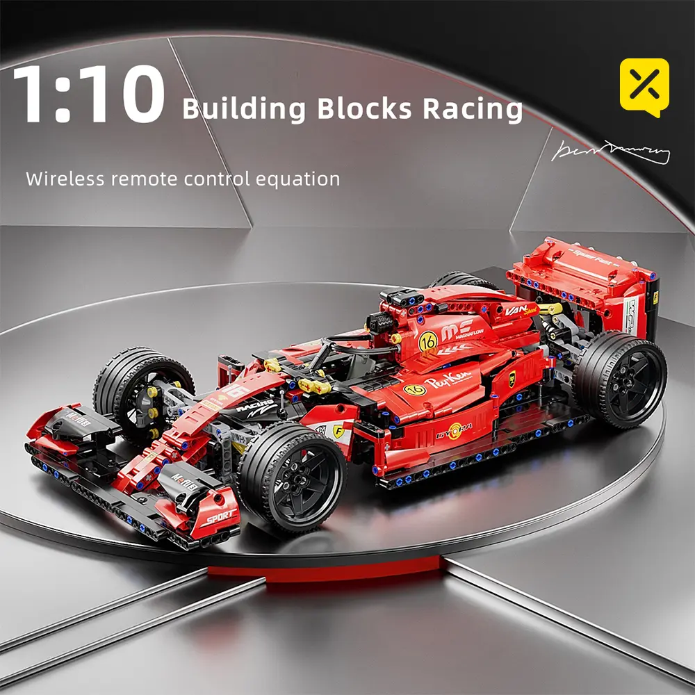 Formula Racing Car Building Set – 1:10 Scale, 1,137 Pieces Construction Bricks for Adults 18+, Authentic Detailing Display Model, Office Desk Decor & Racing Fan Gift