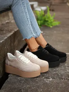 Vintage Wedge Loafers for Women, Leather Lining Tie Design, Thick Sole Height Increase, Daily Shopping Elegant Shoes, Platform Loafers, Perfect Gift