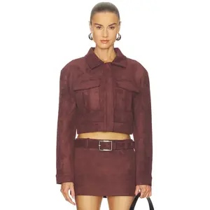 Nakedvice The Vince Faux Suede Jacket in Plum