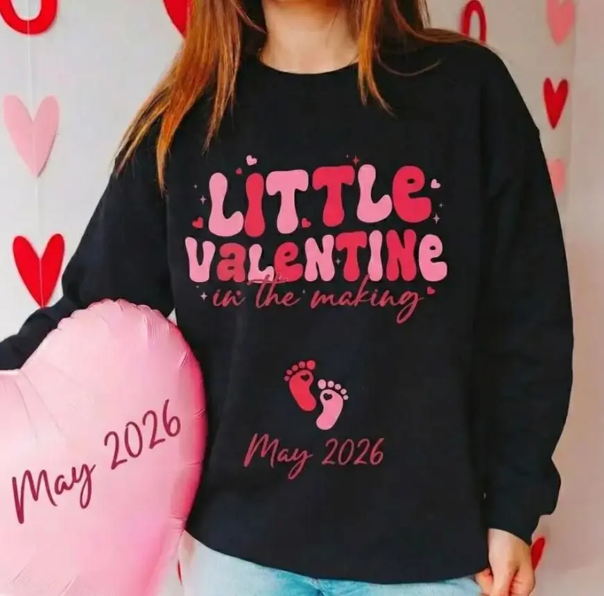 Valentines Day Pregnancy T Shirt, Sweatshirt & Hoodie, Maternity Graphic Top, Cute Mom-To-Be Apparel, Unisex