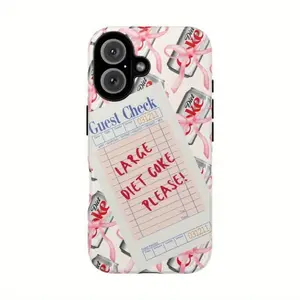 This dual-layer protective case features a simple cola bow jigsaw puzzle design. It's sturdy and durable, compatible with iPhone 17/16/15/14/13/12/11 Pro Max/Plus/Pro and Samsung Galaxy S25/S24/S23 Ultra series. It's fingerprint and sweat resistant,