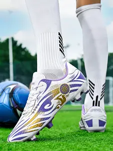 Unisex Anti-Slip Long Stud Football Cleats: Stable Touch Design, Adult/Teen Campus Training Shoes