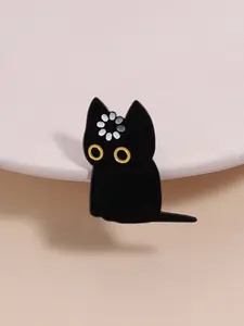 Cute Cat Enamel Brooch, Fun Cartoon Animal Pin, Lapel Pin, Collar Badge, Backpack Accessory, Gift for Friends, Unique Jewelry