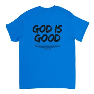 100% Cotton Jesus "God is Good" Apparel Aesthetic God Shirt Unisex Casual Classic Cotton T-Shirt with Graphic Design Featuring Bible Verse for Men