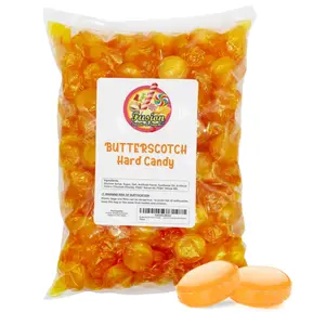 Butterscotch Hard Candy - 2LB Bag of Individually Wrapped Butter Scotch Bulk Candy, Yellow Butterscotch Discs Are Perfect For Snacks And Parties.